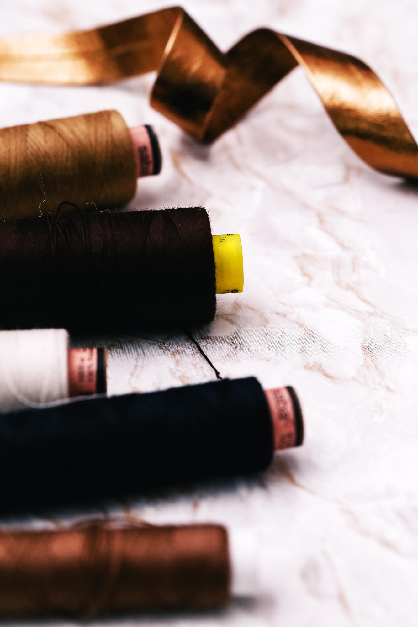Rolls of premium threads and needles